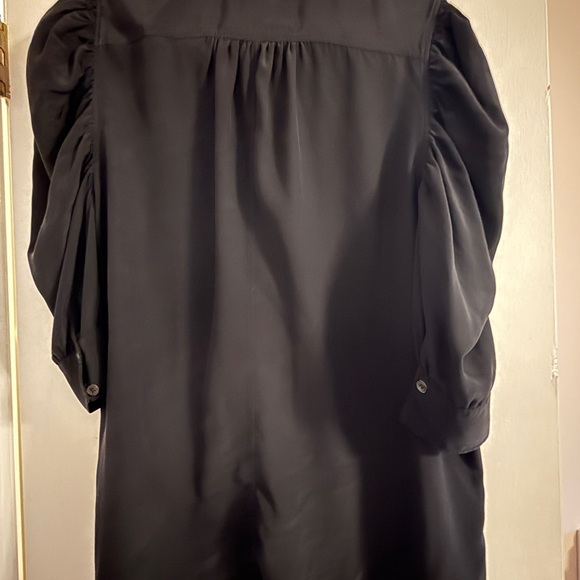 Frame Gillian blouse in matte black silk - Picture 3 of 4